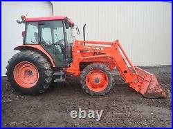 2004 KUBOTA M6800 TRACTOR With LOADER, CAB, 4X4, 3 PT, 540 PTO, HEAT A/C, 491 HRS