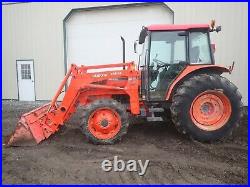 2004 KUBOTA M6800 TRACTOR With LOADER, CAB, 4X4, 3 PT, 540 PTO, HEAT A/C, 491 HRS