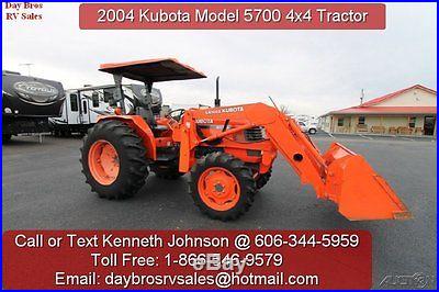 2004 Kubota 5700 LA1002 Tractor 4x4 57HP Diesel Engine Hydrostatic Transmisson