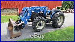 2004 NEW HOLLAND TN65 4X4 UTILITY FARM TRACTOR With LOADER 65HP LEFT HAND REVERSER