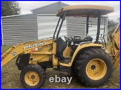 2006 John Deere 110 Tractor Loader Backhoe Skid QC Look! Hydro Machine! 4x4