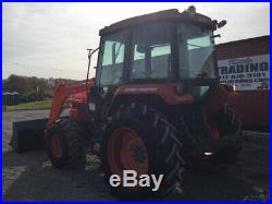 2006 Kioti DK65 4x4 Diesel Compact Tractor with Cab & Loader Only 600 Hours