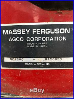 2006 Massey Ferguson GC2300 SubCompact Tractor. 48 Bucket, Woods BH6000 Backhoe