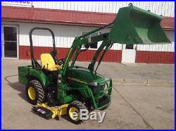 2007 JOHN DEERE 2305 MFWD COMPACT TRACTOR WITH LOADER & MOWER DECK 738 HOURS