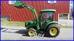 2007 JOHN DEERE 3520 4X4 COMPACT UTILITY TRACTOR With CAB & LOADER HYDRO 1200 HRS