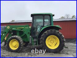 2007 John Deere 6320 4x4 100Hp Farm Tractor with Cab & Loader Power Quad 5700Hrs