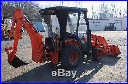 2007 Kubota B26 4WD Utility Tractor with 2 Attachments and Cab Enclosure