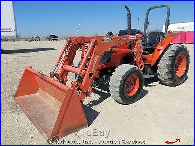 2007 Kubota M7040DT 4x4 Utility Farm Tractor LM1153 84 Front Loader PTO 3-Point