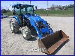 2007 New Holland T2420 Tractor With270T Loader, Cab, AC/Heat, 4x4, 1656 Hrs, 60 HP