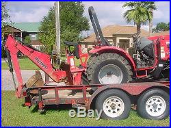 2008 mahindra tractor 4 wheel drive and backhoe