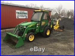 2009 John Deere 2320 4x4 Compact Tractor Loader Backhoe with Cab & Snowblower