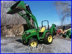 2009 John Deere 4520 4x4 tractor with loader and backhoe. 53 hp