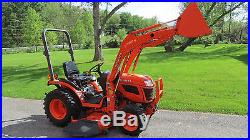 2009 KUBOTA B2320 4X4 COMPACT TRACTOR With LOADER & BELLY MOWER 341 HOURS HYDRO