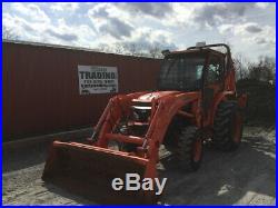 2009 Kubota L3240 4x4 Hydro Compact Tractor Loader Backhoe with Cab Only 1100 Hrs