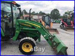 2010 John Deere 4720 4x4 Hydro Diesel Compact Tractor with Cab Loader 72 Mower