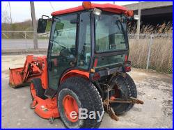 2010 Kubota B3030 4x4 Hydro Compact Tractor with Cab Loader 60 Mower 1200Hrs