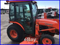 2010 Kubota B3030 4x4 Hydro Compact Tractor with Cab Loader 60 Mower 1200Hrs