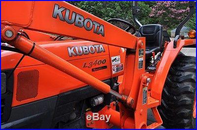 2010 Kubota L3400 4x4 Tractor W/ Loader and Equipment Hydrostatic Drive 79 Hr