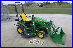 2012 JOHN DEERE 1026R 4x4 TRACTOR WithLOADER, BELLY MOWER, & SNOW BLOWER, 157 HRS