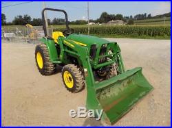 2012 JOHN DEERE 3032E TRACTOR With 305 LOADER, 4X4, 686 HOURS, HYDRO, 31 HP DIESEL