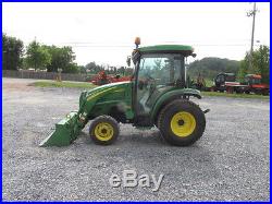 2012 John Deere 3520 4x4 Compact Tractor with Cab & Loader! Snow Blower & Forks