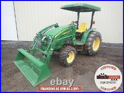2012 John Deere 4105 Loader Tractor Canopy 4x4 3 Point 540 Pto 955 Hours 41 HP