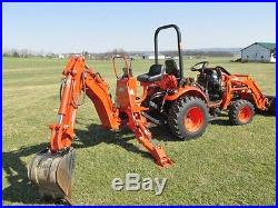 2012 Kioti Ck20s Tractor, Gear, Loader, Backhoe, 4x4, 22 HP Diesel, 366 Hrs