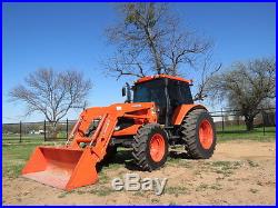 2012 KUBOTA M110X MFWD TRACTOR 4X4 WithLOADER LA1953 CAB A/C 3 P HITCH 26 PICTURES