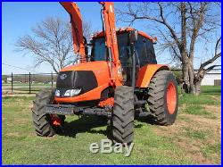 2012 KUBOTA M110X MFWD TRACTOR 4X4 WithLOADER LA1953 CAB A/C 3 P HITCH 26 PICTURES