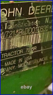 2013 John Deere 7215R Tractor 4,351 Hours 215 HP MFWD