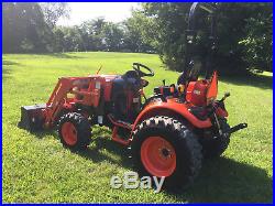 2013 Kioti CK2510 4WD 25 HP Tractor withQuick Detach Front End Loader & Low Hours