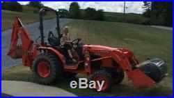 2013 Kubota B3200 Compact 4x4 Tractor Loader Backhoe Landscaping Package Trailer