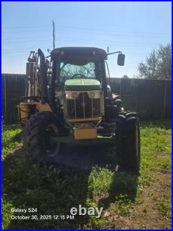 2013 john deere 6105m 4wd tractor + diamond boom & flail mower