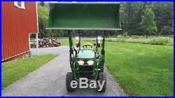 2014 JOHN DEERE 2025R 4X4 COMPACT UTILITY TRACTOR With LOADER HYDROSTAT 83 HOURS