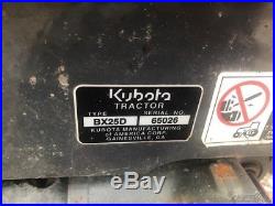 2014 Kubota BX25D 4x4 Compact Tractor Loader Backhoe