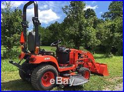 2014 Kubota Bx2370 4x4 Compact Tractor Loader 60 Belly Mower Cheap Shipping