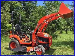 2014 Kubota Bx2370 4x4 Compact Tractor Loader 60 Belly Mower Cheap Shipping