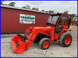 2014 Kubota L3400 4x4 34hp Hydro Compact Tractor with Cab & Loader Clean 100Hrs