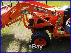 2014 Kubota b2620, 4x4, 28hrs with 60 mower, backhoe, front loader & chipper