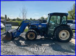 2014 New Holland T4050F 4x4 70Hp Utility Tractor with Cab & Loader