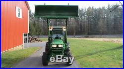 2015 JOHN DEERE 4066R 4X4 COMPACT LOADER TRACTOR With CAB 66HP DIESEL HYDROSTATIC