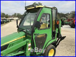 2015 John Deere 4X4 1025R Utility Tractor, Backhoe, Diesel, Cutting Deck, Cab