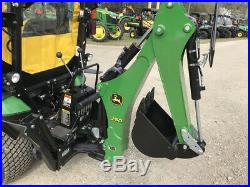 2015 John Deere 4X4 1025R Utility Tractor, Backhoe, Diesel, Cutting Deck, Cab