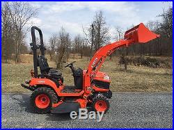2015 KUBOTA BX2670 4X4 TRACTOR LOADER With 60 BELLY MOWER ONLY 97 HOURS! CLEAN
