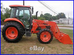 2015 KUBOTA M 6060 4 WHEEL DRIVE CAB LOADER TRACTOR ONLY 70 HOURS