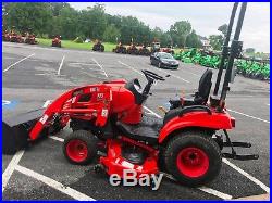 2015 Kioti Cs2410 Compact Tractor Loader 60 Mower 154 Hours 4wd 3 Point Hitch