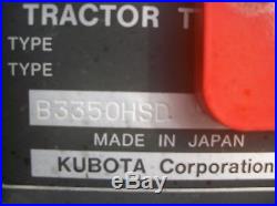 2015 Kubota B3350 tractor & loader, Cab/Heat/Air, 4WD, Hydro, mower, 107 hours
