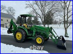 2016 John Deere 4044R Tractor H180 Loader 485 Backhoe Mechanical Thumb