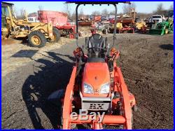 2016 Kubota BX25D Tractor/Loader/Backhoe, 4WD, Hydro, 60in Belly Mower, 533 Hrs