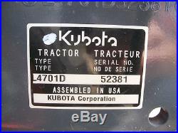 2016 Kubota L4701 Tractor with Kub LA765 Front Loader, 4WD, Shuttle shift, 13.9hrs